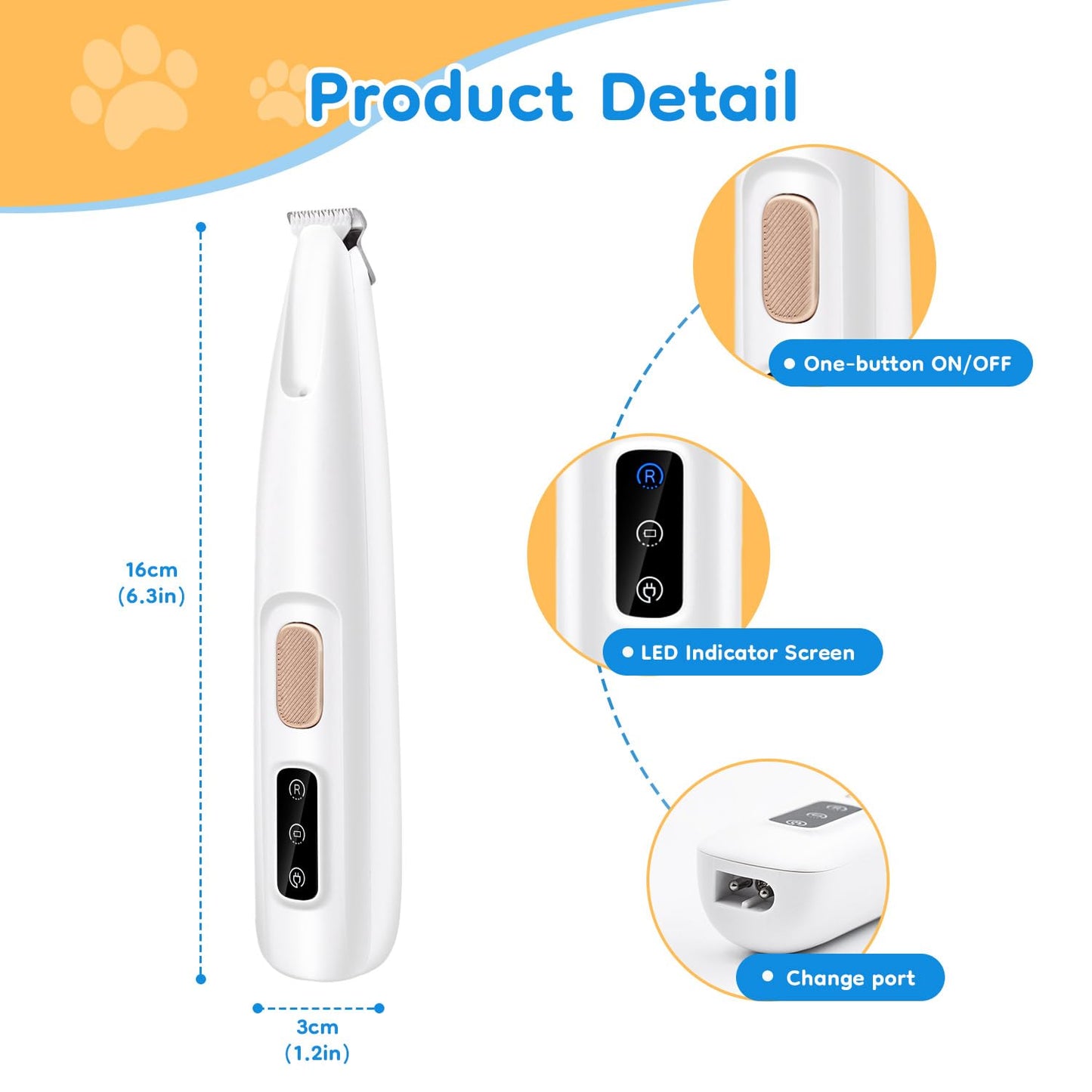 EnexBuy PawSilk™ Precision Pet Hair Trimmer