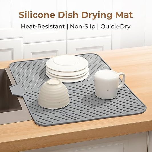 Enexbuy Silicone Dish Drying Mat for Kitchen
